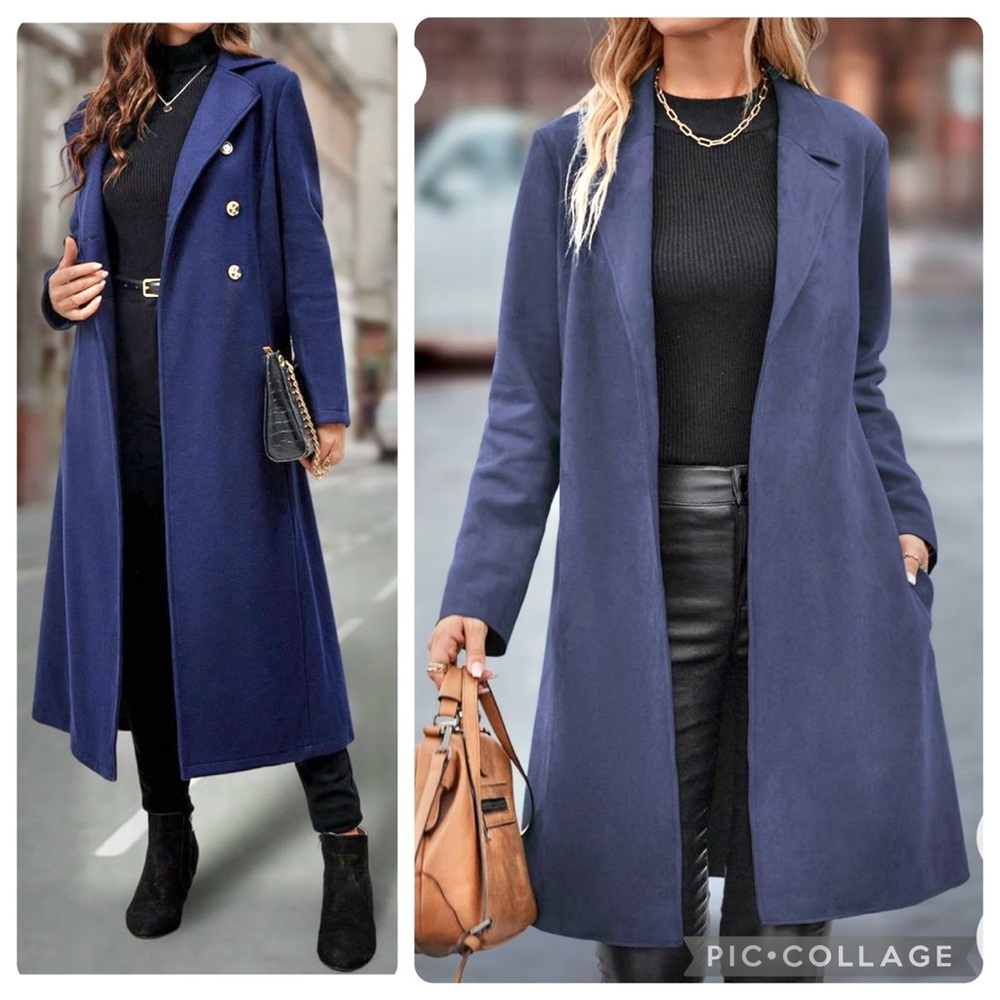 Vintage, union made JG Hook 💯% wool double breasted indigo overcoat